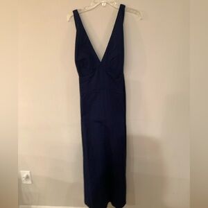 A New Day Navy Cross Back  V-Neck Maxi Dress